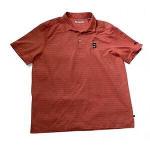 Tommy Bahama orange stripe polo shirt men’s size XL